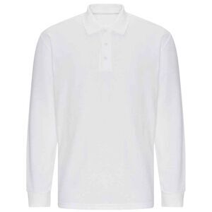 PRORTX Mens Long-Sleeved Polo Shirt / White